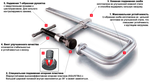 U-образная цельнометаллическая струбцина GUZ BESSEY BE-GU25-12-6ZK