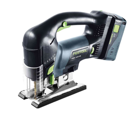 Аккумуляторный маятниковый лобзик с ручкой - скобой FESTOOL CARVEX PSBC 420 HPC 4,0 EBI-Plus (быстрозарядное устройство TCL 6, аккумулятор BP 18 Li 4,0 HPC-ASI) 576532