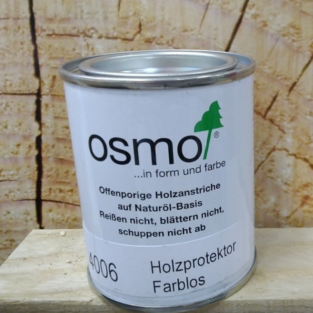 Новинка! Пропитка для древесины с водоотталкивающим эффектом Osmo 4006 Бесцветная 0,22 л для кухонных столешниц, рабочих поверхностей и мебельных щитов Holzprotektor для внутренних работ Osmo-4006-0,22 12300005_2