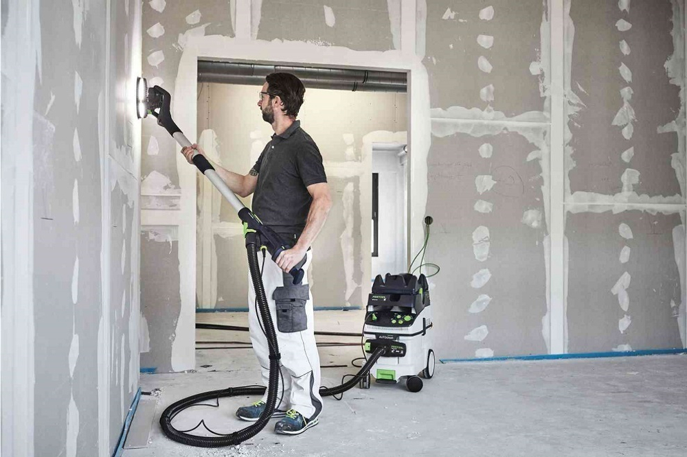 Шлифовальная машинка для стен и потолков FESTOOL PLANEX LHS 2 225/CTL 36-Set со светодиодной подсветкой, пылеудаляющий аппарат CTL 36 E AC PLANEX, в систейнере SYS3 XXL 337 576696