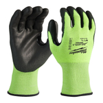 АКЦИЯ СИЗ! Перчатки защитные MILWAUKEE Hi-Vis Cut level Хай Виз Кат Левел 3/C уровень сопротивления размер L/9 4932478132