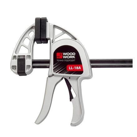 Струбцина быстрозажимная усиленная 85 x 450 / 662 мм Bar Clamp усиленный алюминиевый корпус Woodwork LL-18A