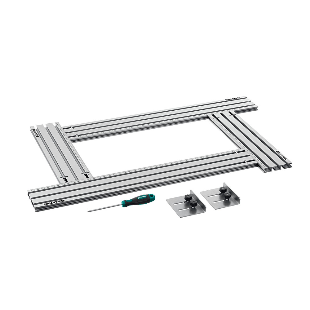 Новинка! Шаблон фрезерный 4 шт. KRAFTOOL Kraftlex MFS-400-700 мм в комплекте с 2 упорами, для формирования заданных размеров профиля под работу фрезой на монтажном столе 32808