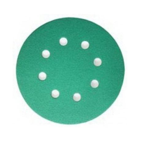 Шлифовальные круги комплект 50 шт FILM L312T 125 мм на липучке 8 отверстий зелёные P 40 SUNMIGHT 53203-50