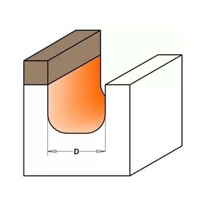 Фреза концевая с радиусным торцом и верхним подшипником D 19 I 16 S 6 R 6,4 CMT 751.002.11B