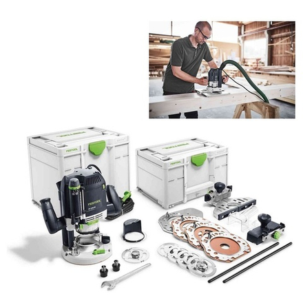 Вертикальный фрезер FESTOOL в систейнере и систейнер с оснасткой OF 2200 EB-Set 576220