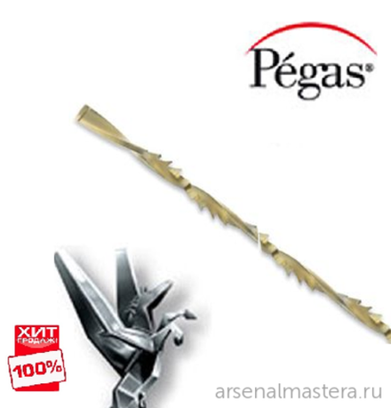 ХИТ! Пилки лобзиковые 12 шт спиральные по дереву N3 D1.05х130 мм 40tpi Pegas 90.504 М00009352