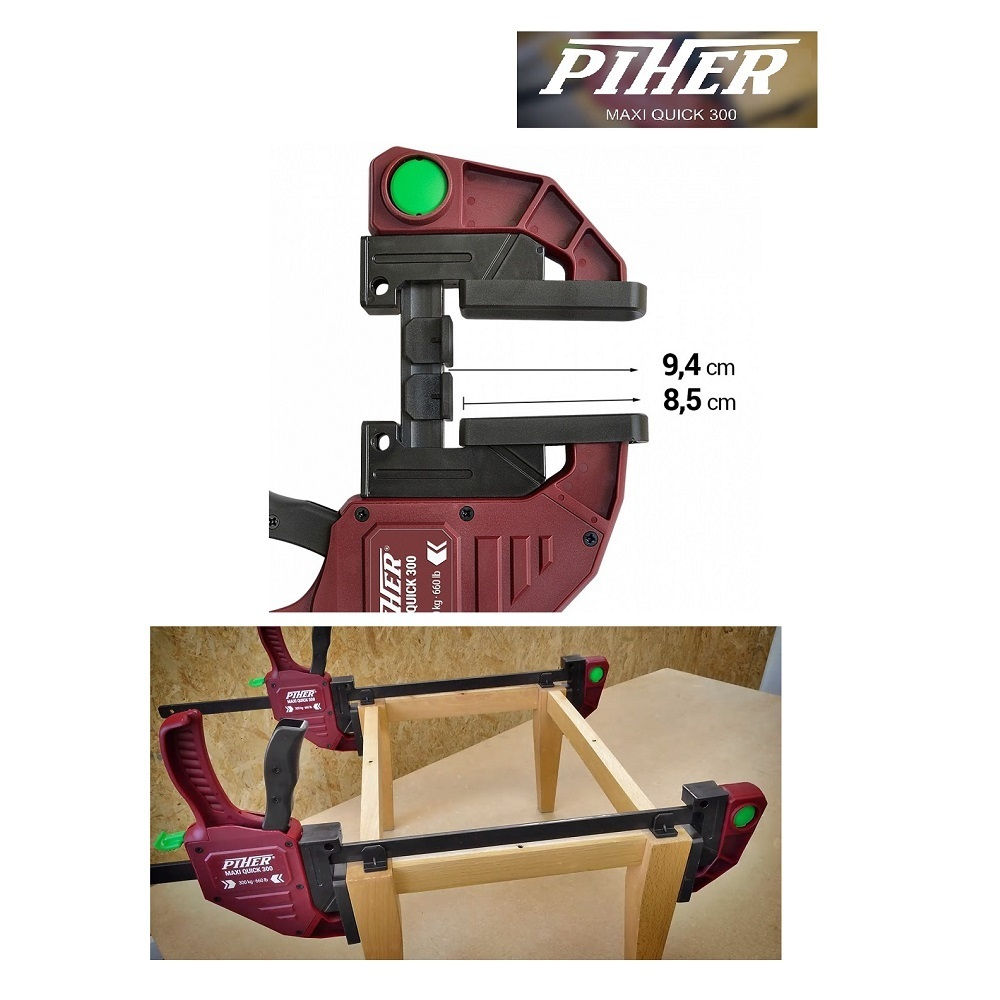 СНИЖЕНЫ ЦЕНЫ ХИТ! Струбцина быстрозажимная MAXI Quick Piher 125 х 9.4 см 3000N усилие до 300 кг 52696 М00020201
