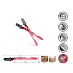 Новинка! Пилки лобзиковые 5 шт. Woodwork I=50 W=5 L=76 TP=2 TPI=12 дерево, чистовой рез криволинейный, для электролобзика JT-119BO