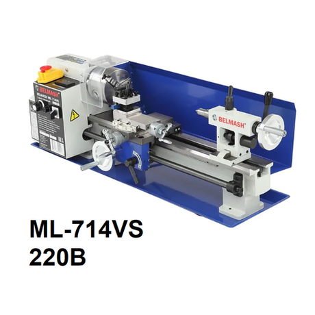 АКЦИЯ МАРТ 2026! Станок токарный BELMASH ML-714VS 220В 0,6 кВт для точения, растачивания, сверления, торцевания и нарезания метрической резьбы на деталях из стали, цветных металлов и пластмасс S347A