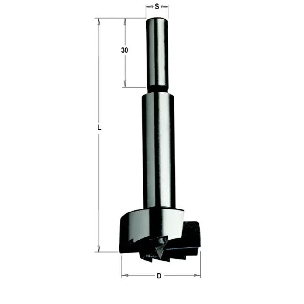 Сверло Форстнера SP метрическое 18 x 90 Z 2 + 2 S 8 x 30 RH CMT 537.180.31