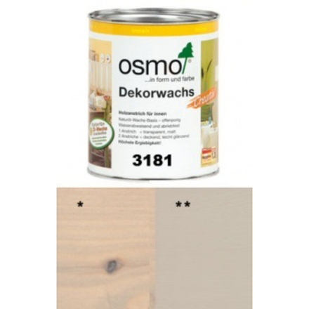 Цветное масло для древесины Osmo 3181 Галька, 0,75 л Dekorwachs Intensive Tone для внутренних работ Osmo-3181-0.75 10100400