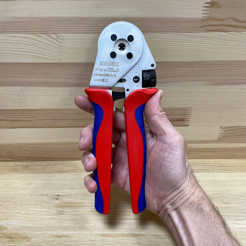 Пресс-клещи для тетрагональной опрессовки точеных контактов, с локатором, 0.14 - 6.0 мм2 , max 7.5 м KNIPEX KN-975265