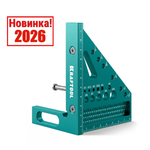 Новинка 2026! Угольник универсальный кровельный метрический алюминиевый 300 мм 7-в-1 KRAFTOOL 3D Square, применяется как торцовочный угольник, транспортир, рейсмус, направляющая для пилы 3446