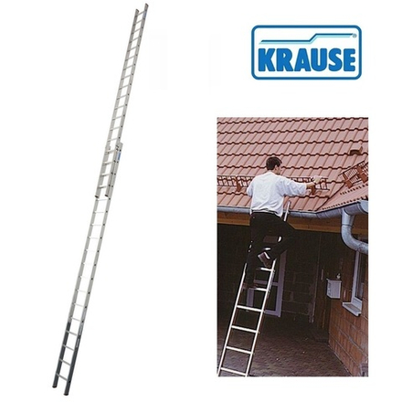 Двухсекционная выдвижная лестница с перекладинами KRAUSE MONTO FABILO 2 х 18 120946