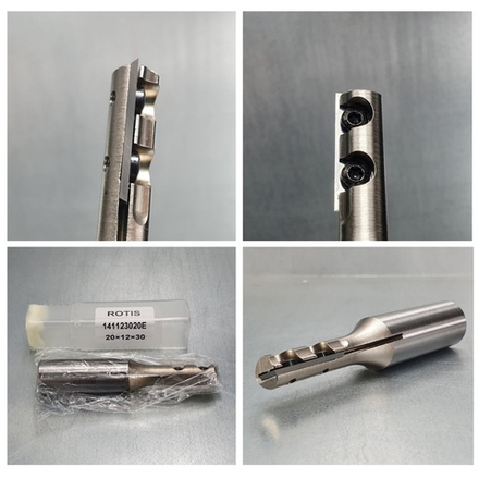 Фреза прямая D 12 x 20 x 100 S 20 со сменными ножами по древесине, фанере Rotis PROCUT 141123020E