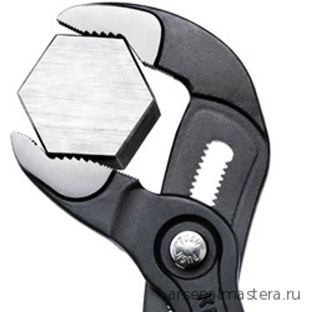 Клещи переставные COBRA 180 мм, зев 42 мм, фосфатированные, 2-комп ручки KNIPEX KN-8702180
