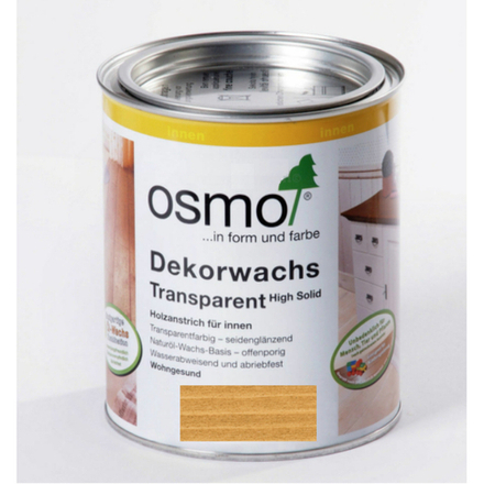 Прозрачная краска на основе цветных масел и воска Osmo 3164 Дуб 0,125 л Dekorwachs Transparent для внутренних работ Osmo-3164-0.125 10100099
