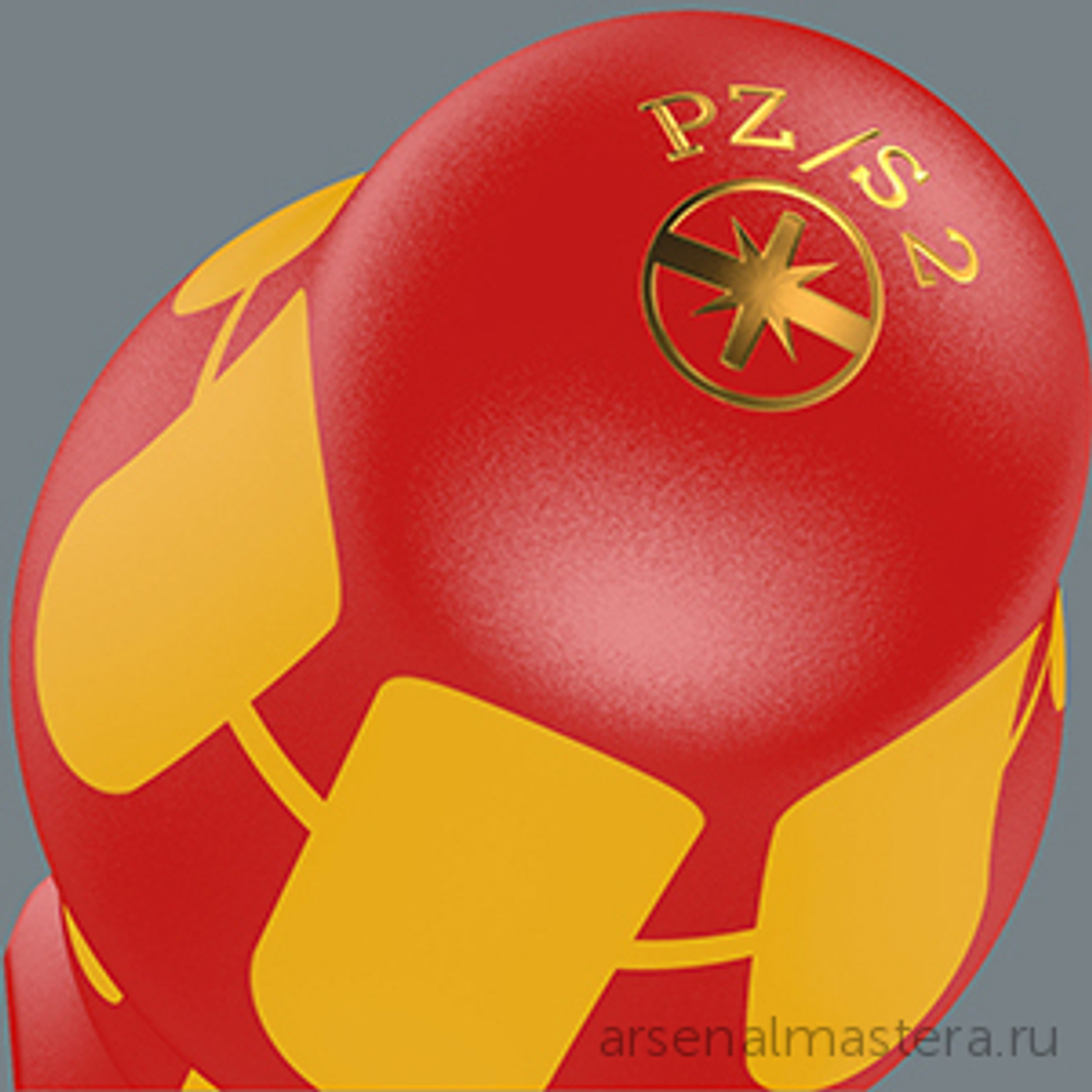 АКЦИЯ 2025! Отвертка диэлектрическая Pozidriv / шлиц Kraftform Plus 165 i PZ/S VDE, 2 / 100 мм WERA WE-006191