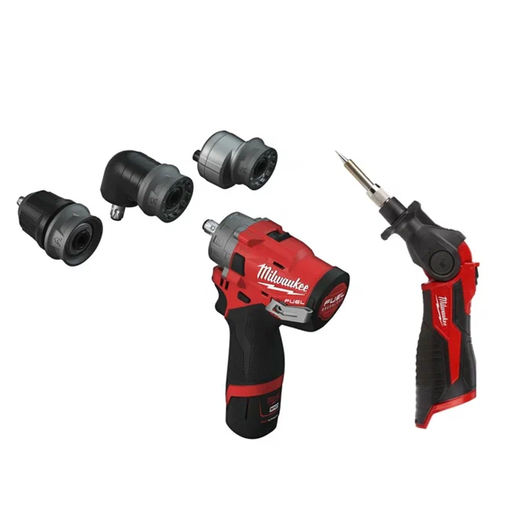 АКЦИЯ ОСЕНЬ 2025 Инструмент в подарок! Комплект: Аккумуляторная Ударная дрель со съемными насадками M12 FPDXKIT-202X с 2 аккумуляторами, быстрозарядным устройством 4933464138 и Паяльник M12 SI-0 4933459760 MILWAUKEE N068-2AM PT2509013