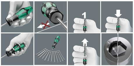 АКЦИЯ ВЕСНА 2026 ХИТ! Набор 33 предмета БИТЫ с отвёрткой-битодержателем с патроном Rapidaptor в сумке Kraftform Kompakt 62 WERA WE-059297