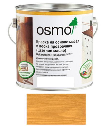 Прозрачная краска на основе цветных масел и воска Osmo 3103 Дуб светлый 0,125 л Dekorwachs Transparent для внутренних работ Osmo-3103-0,125 10100801
