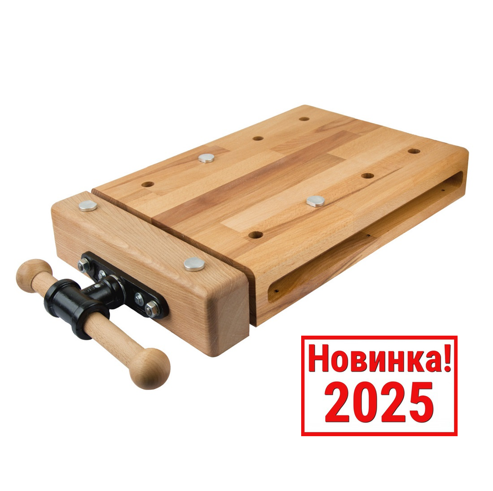 Новинка! Чешский верстак Profi накладной столярный деревянный 620 х 350 х 85 мм массивная буковая плита 80 мм 1 тиски York 8 отверстий 20 мм под фиксаторы PINIE WT2D20