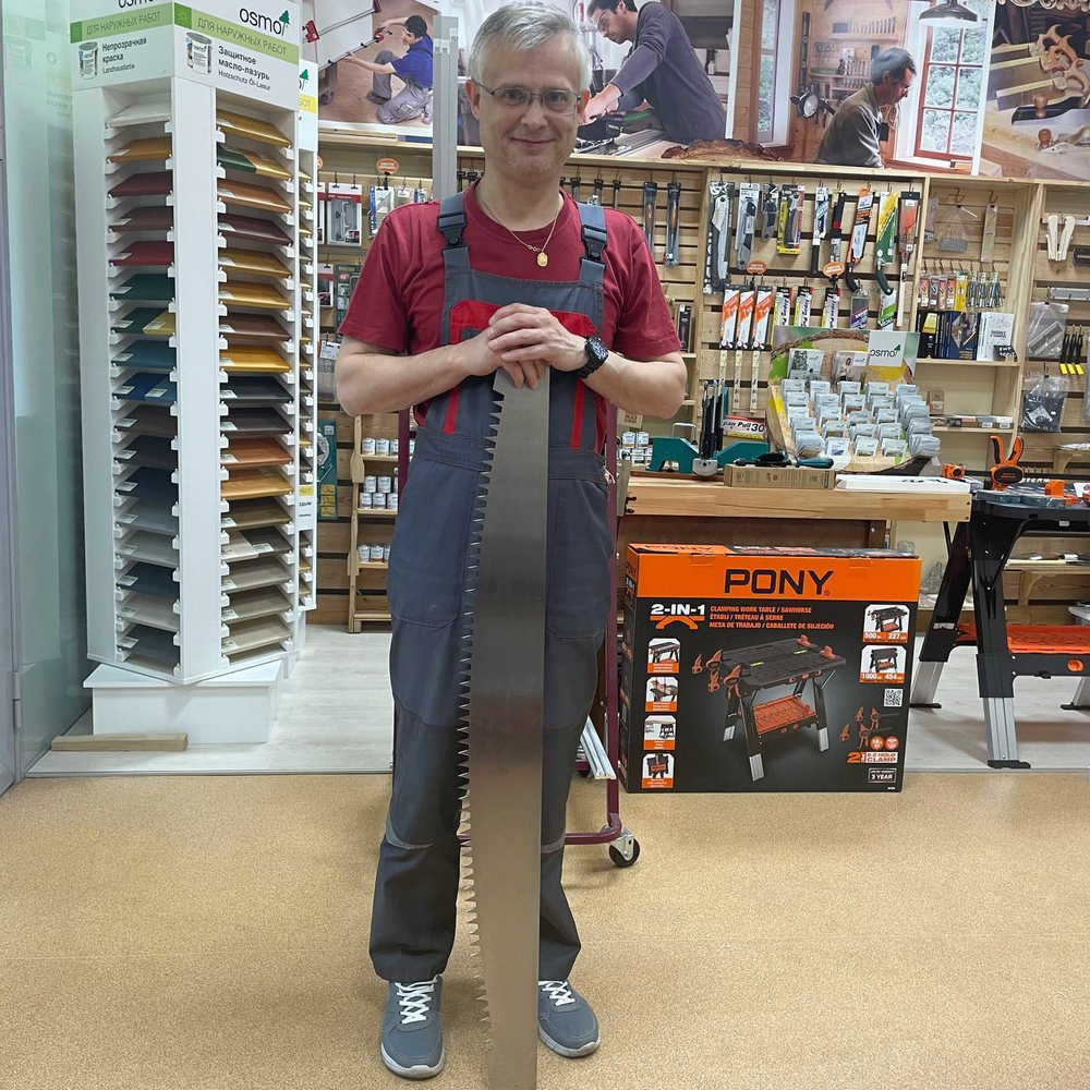 ХИТ! Английская пила двуручная Garlick / Lynx Two Man Crosscut Saw длина полотна 122 cм / 4ft, 1 TPI Thomas Flinn М00006224