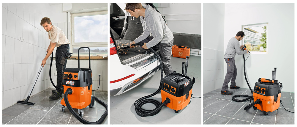 Новинка! Пылесос для влажной и сухой уборки Fein Dustex 25 L с комплектом принадлежностей и насадок, 1,38кВт. Объем пылесборника 22 л 92035060000