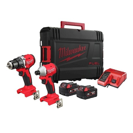 АКЦИЯ RED STRIKE -23%! КОМПЛЕКТ аккумуляторный M18 BLCPP2B-502C Набор инструментов дрель - шуруповерт BLDDRC-0, винтоверт BLIDRC-0, 2 шт аккумулятора B5, зарядное устройство M12-18C в кейсе Milwaukee 4933492837