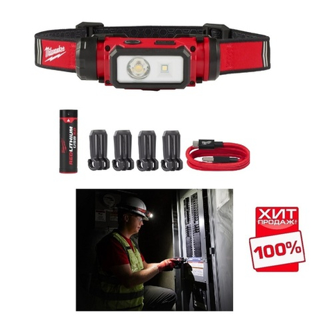 ХИТ! Аккумуляторный фонарь налобный заряжаемый через USB L4 HL2-301 Milwaukee 4933479963