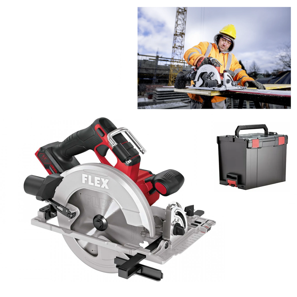 Новинка! Аккумуляторная дисковая пила FLEX CS 68 18-EC, 18В, диск 190/20 мм, защитный кожух, параллельный упор, в кейсе FLEX 532637