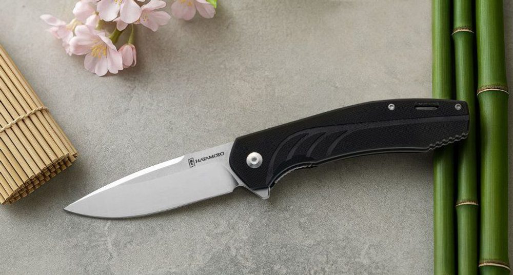 Новинка! Нож японский складной универсальный Tojiro Hatamoto сталь D2, рукоять G10, 1000 грит, клинок 95 мм HFK-2466