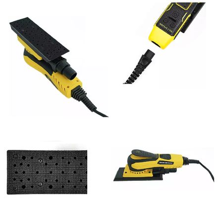 Электрическая плоскошлифовальная машина ручная SCHTAER 220 V / 50 Hz, эксцентрик 3 мм 350 Вт, подошва 70 х 198 мм SCH-03-198-70-3.0