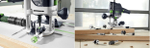 Комплект OF 1010 REBQ-Plus FESTOOL Вертикальный фрезер OF 1010, боковой упор, устройство для установки на шину - направляющую в систейнере Sys3 578005