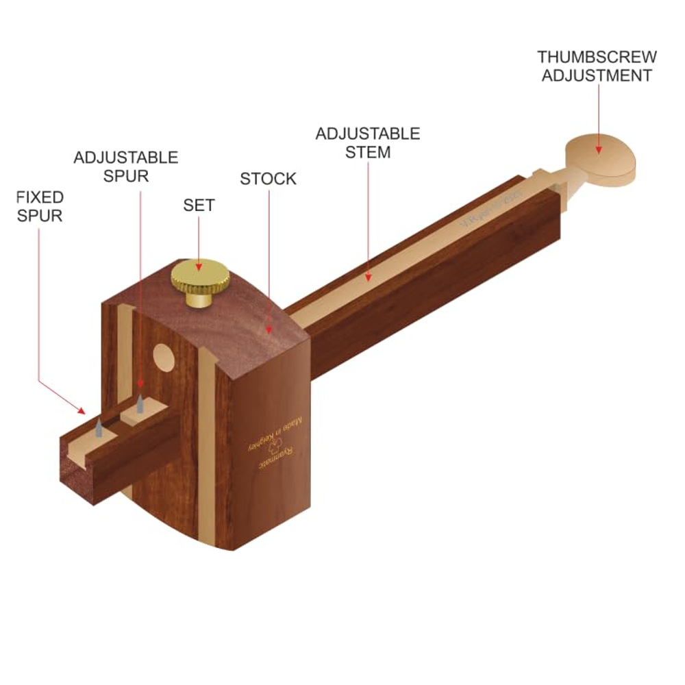 Новинка! Рейсмус столярный с двумя иглами Adjustable Mortice Marking Gauge 6'' 150 мм GARVIN SWW-9001