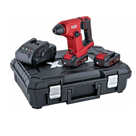 Новинка! Легкий аккумуляторный перфоратор FLEX FHE 1-16 18.0-EC TC 2.5/set два аккумулятора и зарядное устройство в кейсе 531312