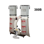 Новинка! Вытяжная установка / стружкоотсос профессиональный JET DC-2300СК-T 380В 2,2 кВт, объем пылесборника 2 х 200 л, с дистанционным управлением JR024