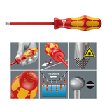 Новинка! Отвертка диэлектрическая шлицевая WERA Kraftform Plus 160 i VDE, 1.6 x 10 x 200 мм WE-006140