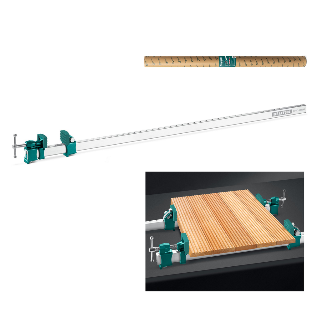 Новинка! Струбцина Вайма KRAFTOOL BRC-250, 2540 / 48 мм, на сжатие и распор 32313-250