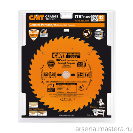 Диск пильный ультратонкий 184 x 30 x 1,7 / 1,1 20гр 10гр ATB плюс 8гр SHEAR Z24 CMT 271.184.24M