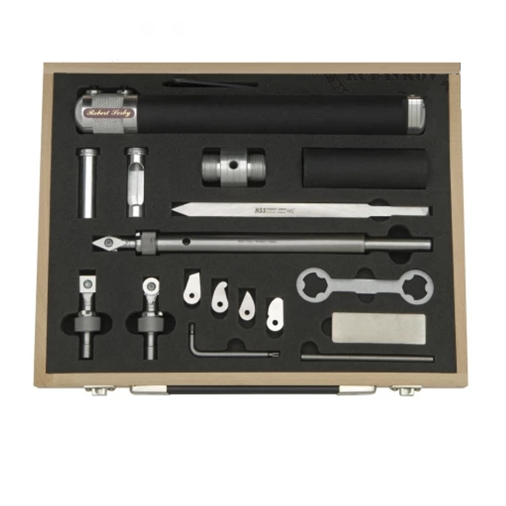 Набор токарный (Система токарных резцов с насадками) Robert Sorby Sovereign Deluxe Turnmaster Tool Set 16 шт в деревянном ящике SOV-RSTMDBS М00011942