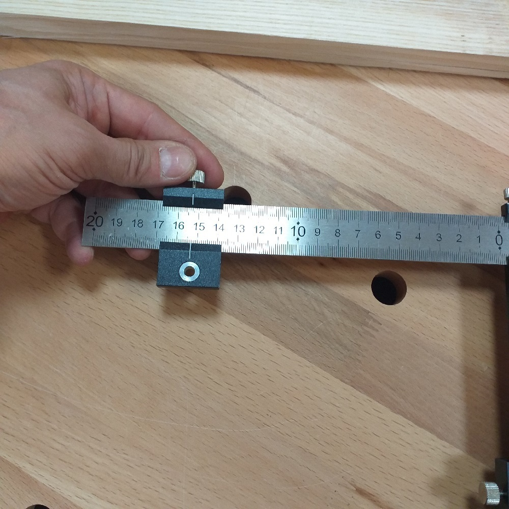 ХИТ! Кондуктор для установки мебельных ручек, шкала: дюйм / мм WOODWORK DGA-002
