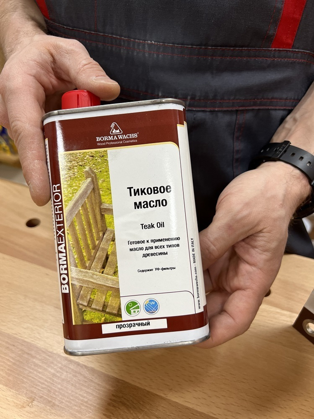 СКИДКИ ХИТ! Масло тиковое (тара 0,5 л) цвет прозрачный для внутренних и наружных работ Borma 0360