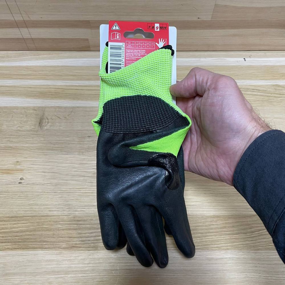 Перчатки защитные MILWAUKEE Hi-Vis Cut level Хай Виз Кат Левел 3/C уровень сопротивления размер L/9 4932478132