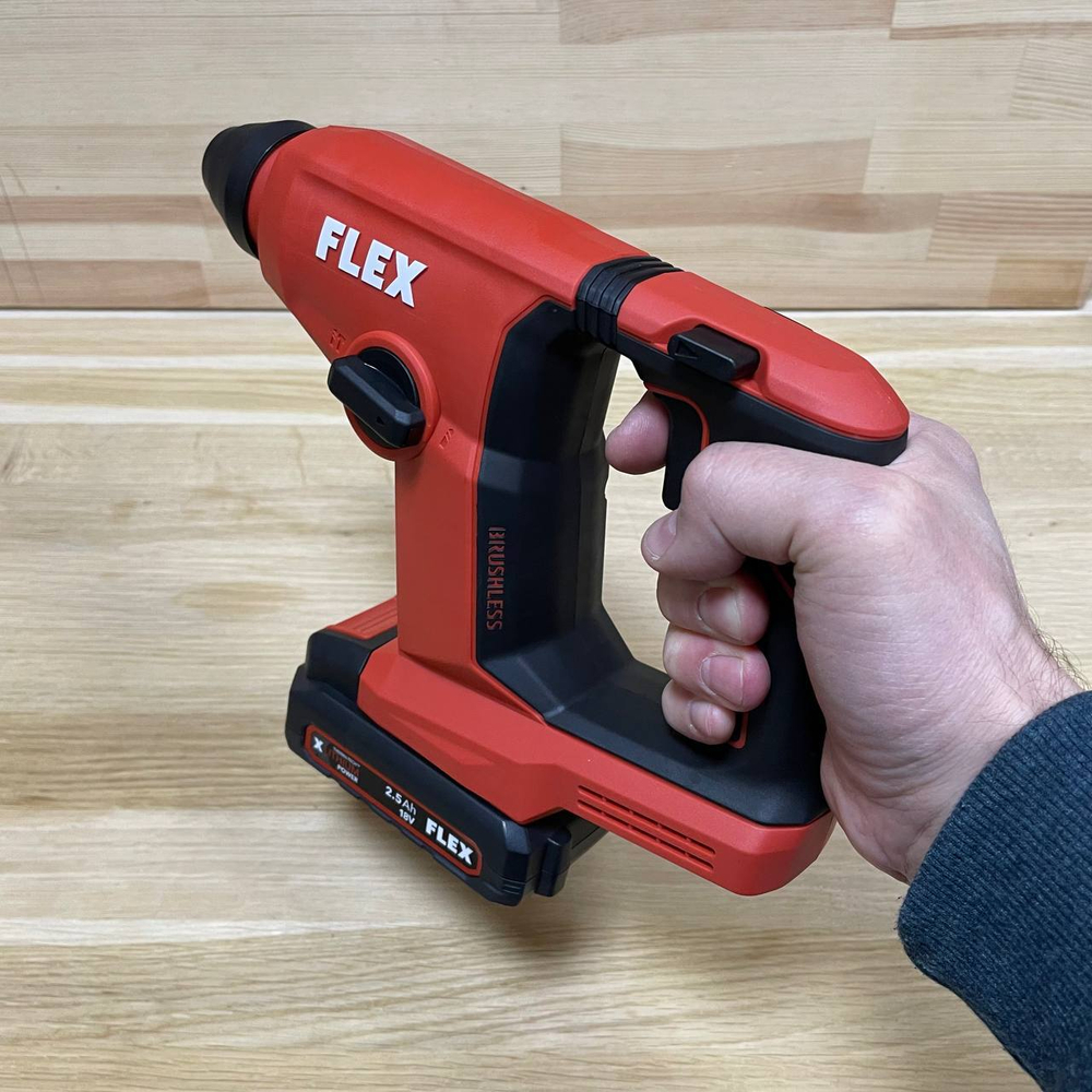 Новинка! Легкий аккумуляторный перфоратор FLEX FHE 1-16 18.0-EC TC 2.5/set два аккумулятора и зарядное устройство в кейсе 531312