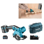 Новинка! КОМПЛЕКТ Аккумуляторная дисковая пила Makita CXT 12В, ДВА Аккумулятора 4.0 Ач, Зарядное устройство, Кейс. Диск 85/15 мм, с функцией обдува линии реза. Распиловки заготовок толщиной до 25,5 мм. Наклонный рез до 45 градусов HS301DWME