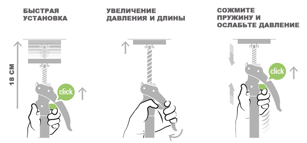 ХИТ! Распорка телескопическая Multi Prop P3 ARM 168 - 300 см (нагрузка до 100 кг) Piher 34093 М00014014