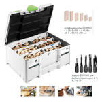 ХИТ! Комплект Festool DOMINO для DF 500 : вставные шипы и фрезы DS 4/5/6/8/10 1060 BU Бук в систейнере 576794