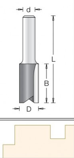 Фреза пазовая 8.0 x 25.4 x 70 x 12 DIMAR 1075259